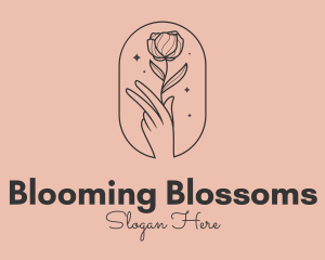 Blooming - Minimalist Rosebud Florist logo design