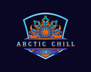 Freezing - Snowflake Fire Temperature logo design