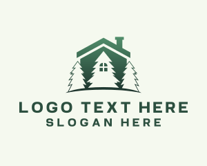 Log Cabin - Cabin House Realty logo design