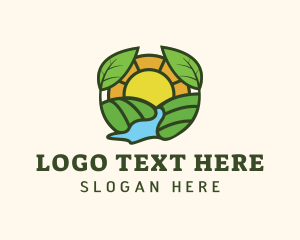 Leaf - Sunrise Eco Farming logo design