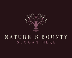 Woman Nature Tree logo design