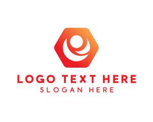 Generic Human - Generic Person Hexagon logo design