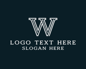 Serif - Generic Brand Letter W logo design