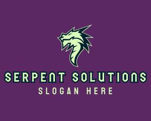 Fierce Dragon Serpent logo design