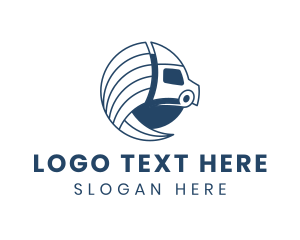 Container Truck - Logistics Truck Express logo design