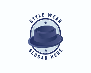 Fedora Porkpie Hat Fashion logo design