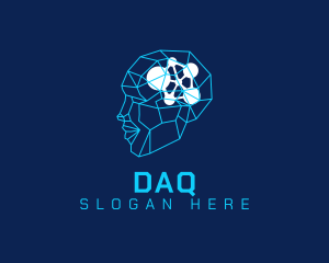 Psychologist - Blue Geometric Smart Head logo design
