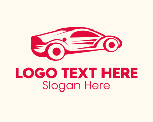 Sports Car - Red Car Automotive logo design