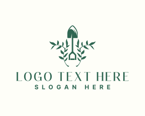 Badge - Plant Garden Shovel logo design