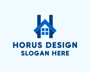 Housing Contractor Letter H logo design