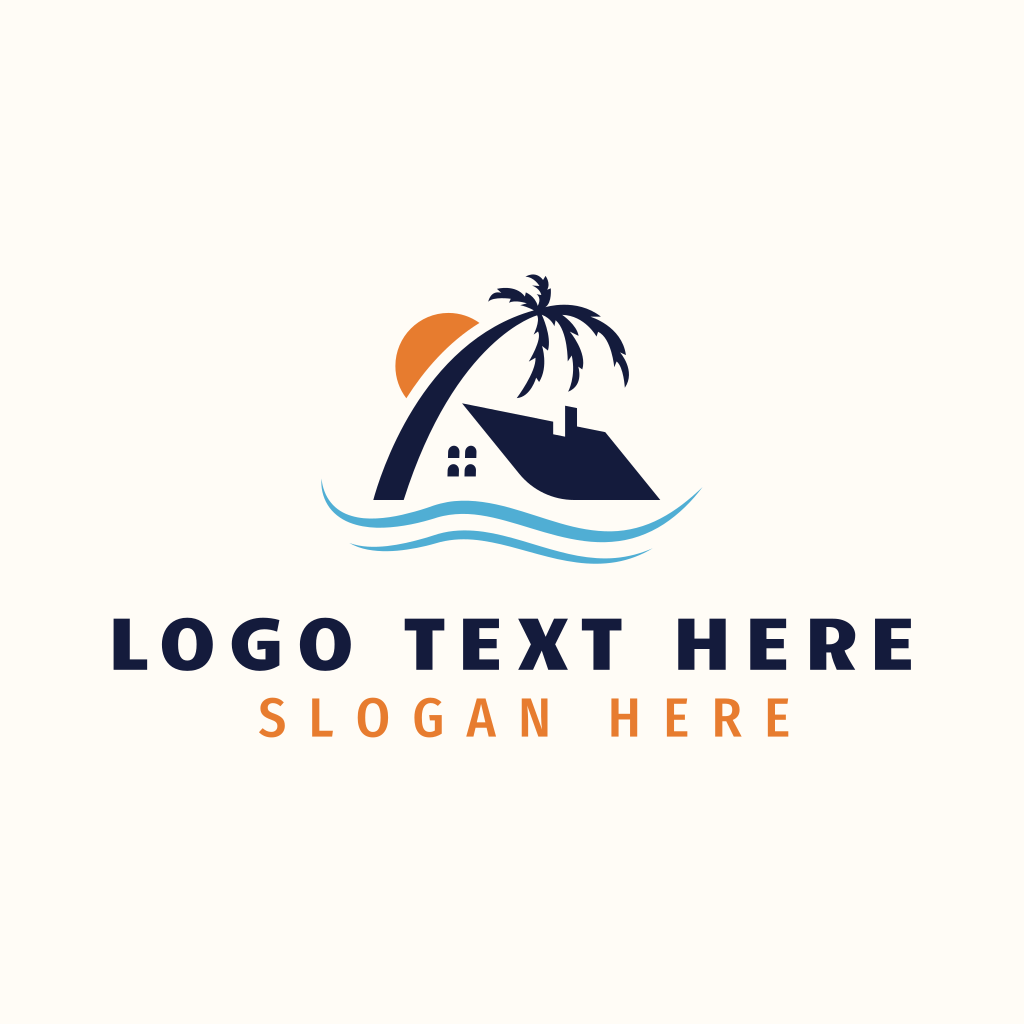 Tropical Island Home Logo | BrandCrowd Logo Maker