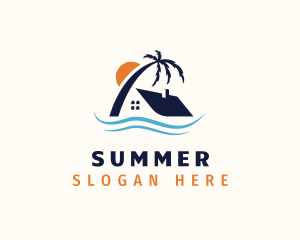 Tropical Island Home logo design