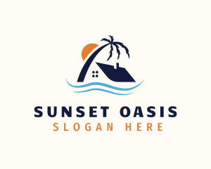 Tropical Island Home logo design