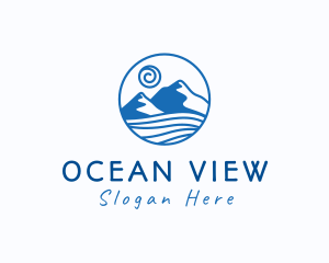 Ocean Mountain Outdoors logo design