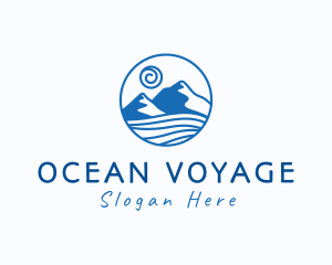 Ocean Mountain Outdoors logo design