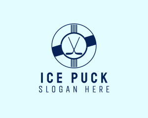 Hockey - Hockey Stick Badge logo design