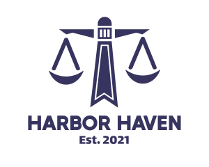 Harbor - Blue Law Scales logo design