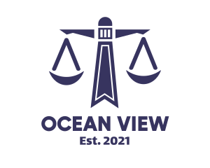 Pier - Blue Law Scales logo design