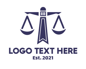 Pier - Blue Law Scales logo design