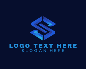 Professional Marketing Tech Letter S logo design