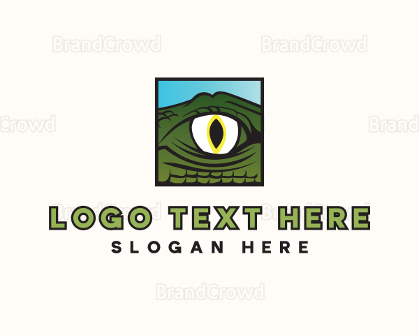 Alligator Reptile Eye Logo