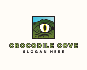 Crocodile - Alligator Reptile Eye logo design