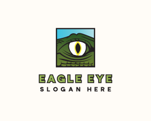 Alligator Reptile Eye logo design