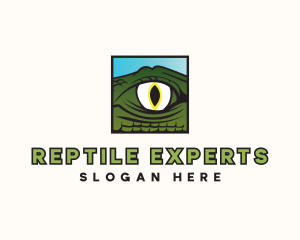 Alligator Reptile Eye logo design