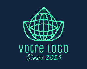 Save The Earth - Green Eco Globe logo design