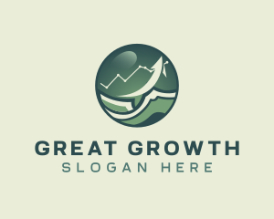 Money Growth Chart logo design