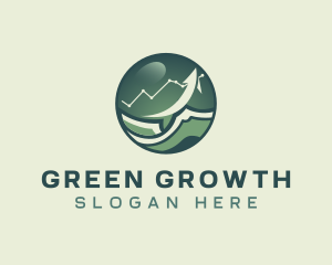 Money Growth Chart logo design