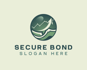 Bond - Money Growth Chart logo design