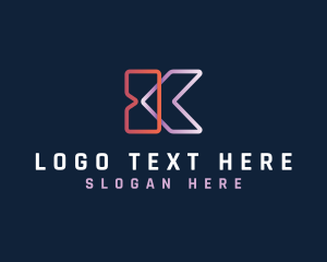 Innovation - Generic Gradient Technology Letter K logo design