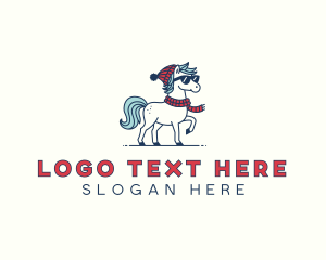 Scarf - Horse Winter Scarf logo design