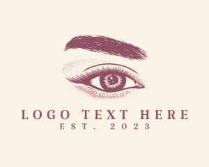 Lashes - Eye Lashes Eyebrow Makeup logo design