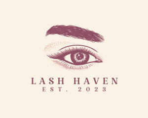 Eye Lashes Eyebrow Makeup logo design