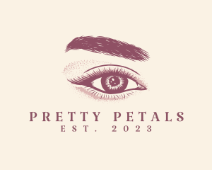 Eye Lashes Eyebrow Makeup logo design