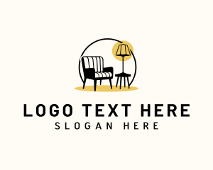 Interior Design - Sofa Furniture Decor logo design