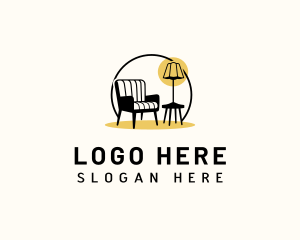 Upholstery - Sofa Furniture Decor logo design