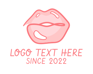 Aesthetic - Sexy Lips Makeup logo design