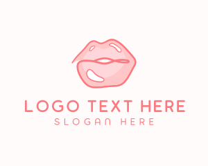 Luxury - Sexy Lips Makeup logo design