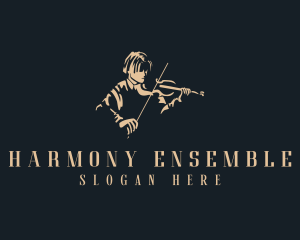 Orchestra - Violin Instrument Musician logo design