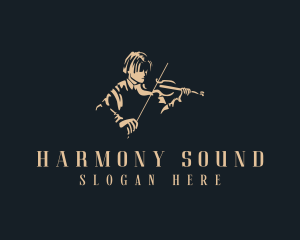 Orchestra - Violin Instrument Musician logo design