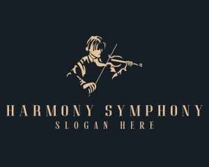 Orchestra - Violin Instrument Musician logo design