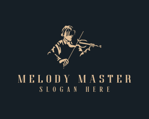 Musician - Violin Instrument Musician logo design