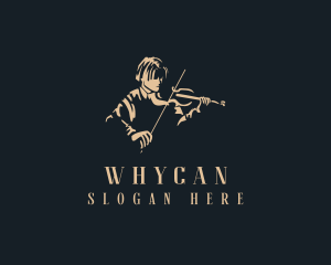 Accordion - Violin Instrument Musician logo design