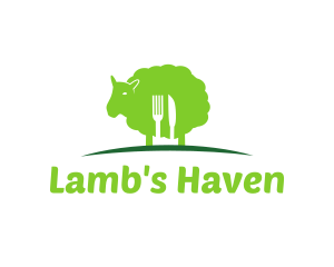 Lamb Fork & Knife logo design
