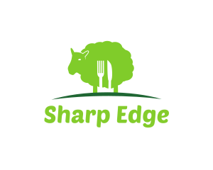 Knife - Lamb Fork & Knife logo design