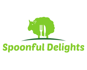 Lamb Fork & Knife logo design