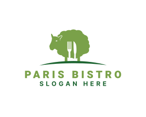 Lamb Fork Knife logo design